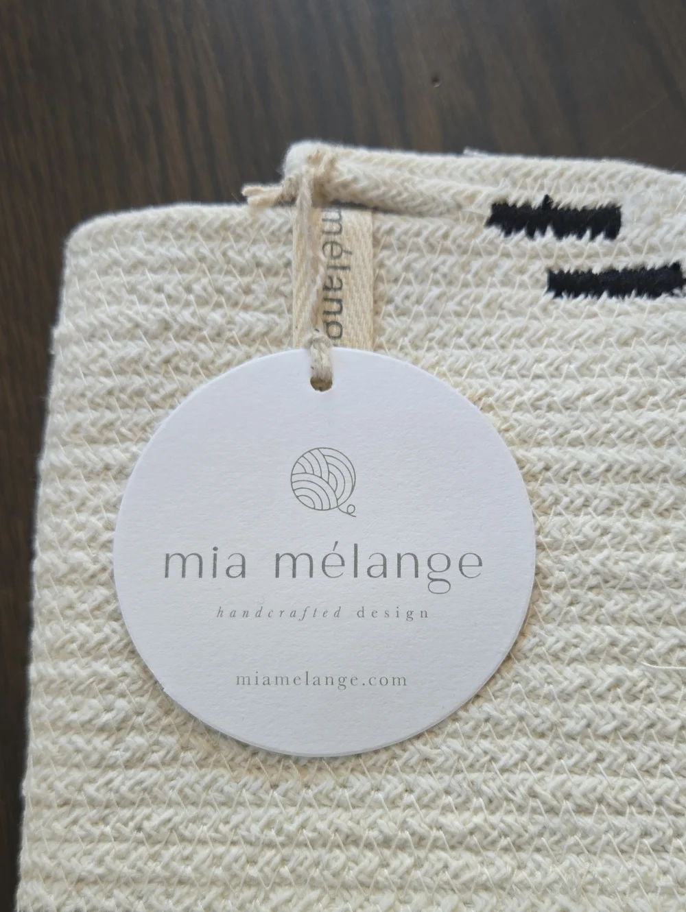 Melange Black and Cream Foldable Storage Basket